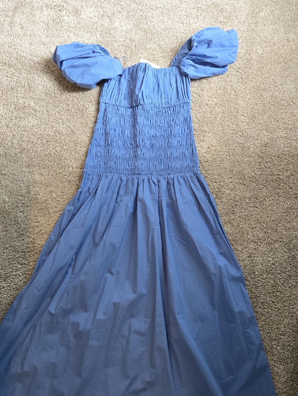 Abercrombie & Fitch Periwinkle Blue Smocked Top